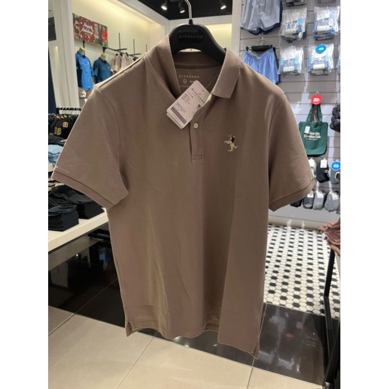 ( NO COD )  baju kaos kerah pria mini napoleon polo CINDER giordano original