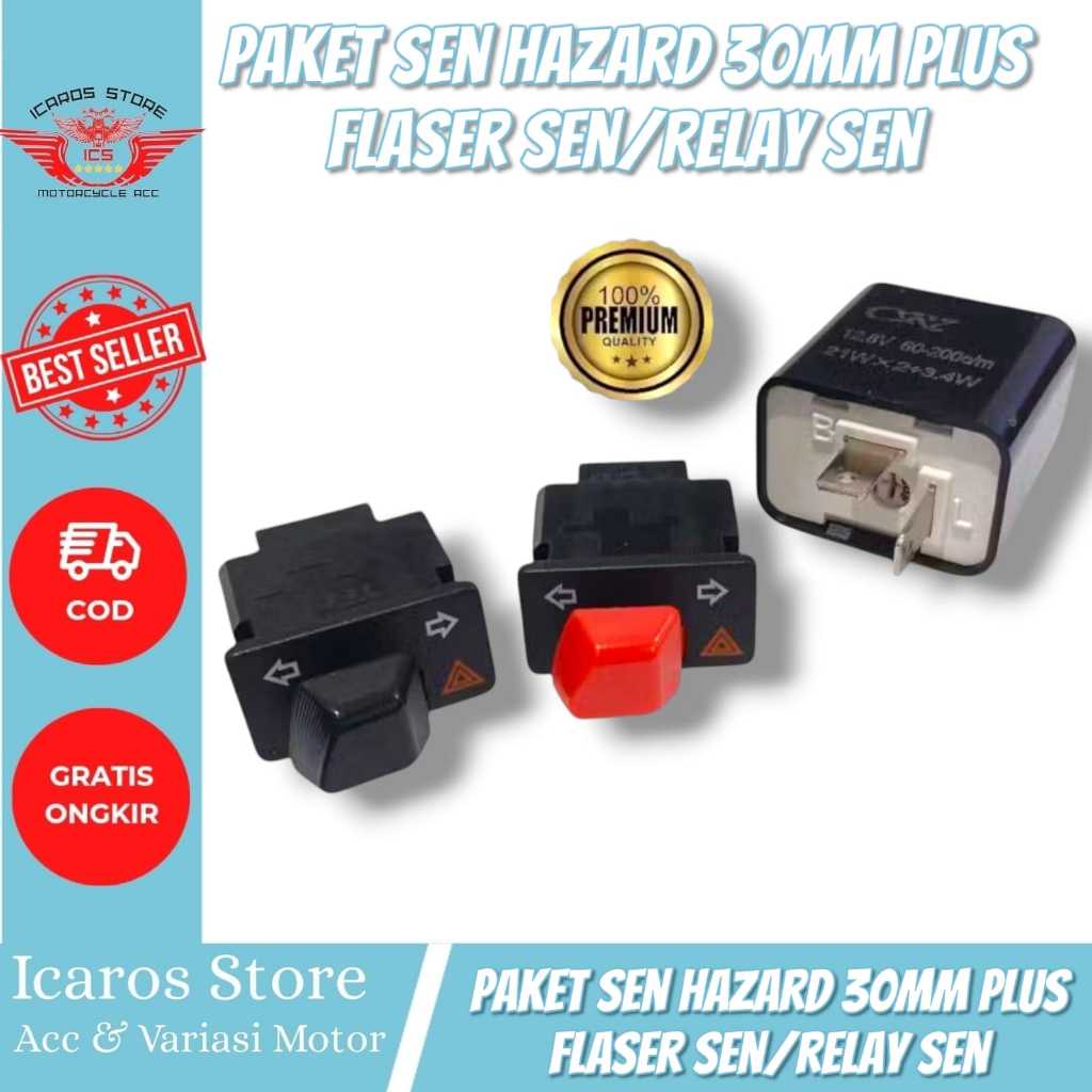 PAKET Sakral Tombol Sein Sen Hazard Honda Vietnam Plus Flasher Sein Beat Deluxe Vario Fi Revo Fi Sup