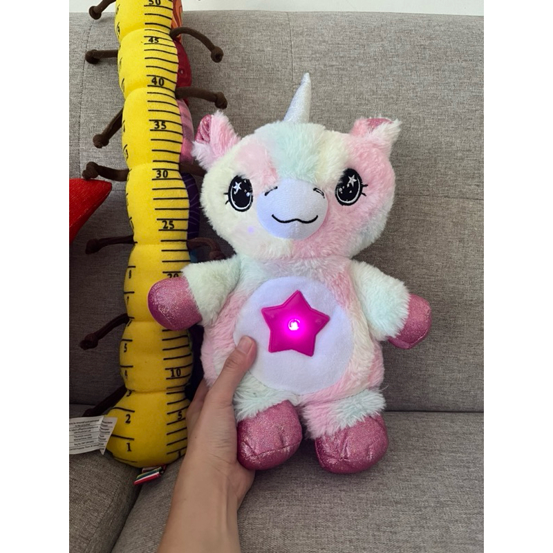 Boneka unicorn rainbow boneka lampu