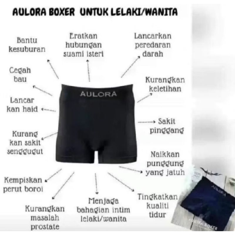 Aulora boxer celana pendek kesehatan pria wanita