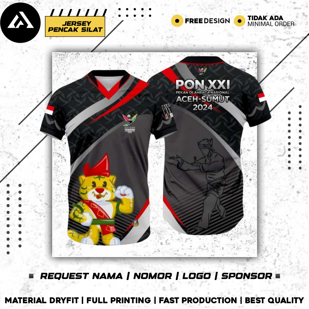 KAOS JERSEY PENCAK SILAT IPSI CUSTOM FULL PRINTING KUALITAS PREMIUM