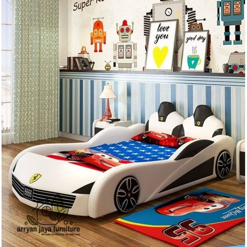 tempat tidur anak karakter mobil