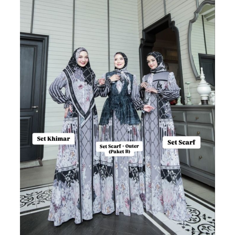 ADREENA 4 GAMIS SET SCARF BY HALIZA STYLE HALIZA SYARI