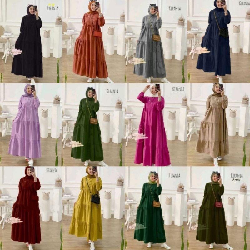 Gamis rayon kirania polos / gamis kirania / gamis polos / gamis rayon / gamis jumbo / gamus susun