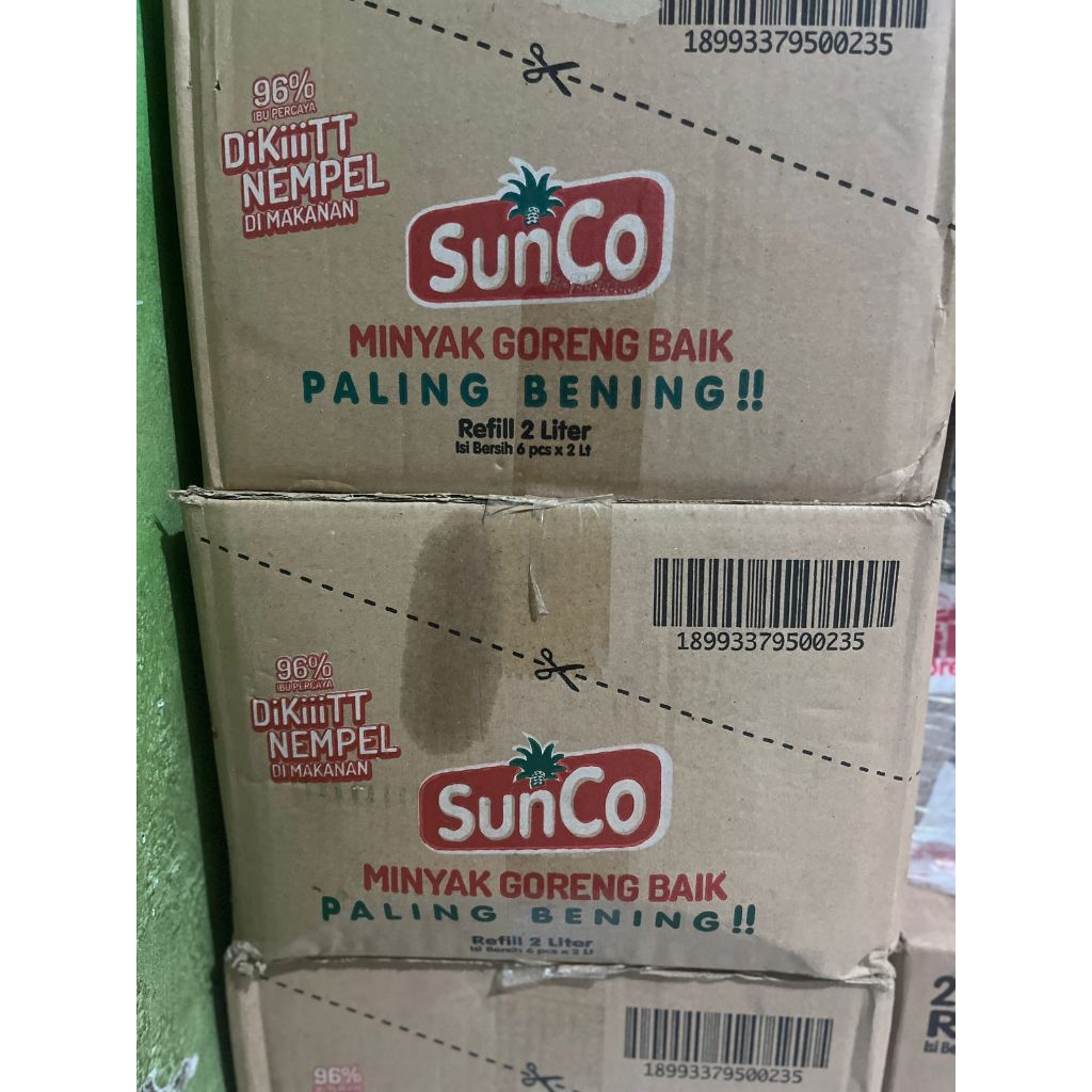 

SunCo Minyak Goreng Refill 2L x 6pcs / 1 Dus Murahhhh