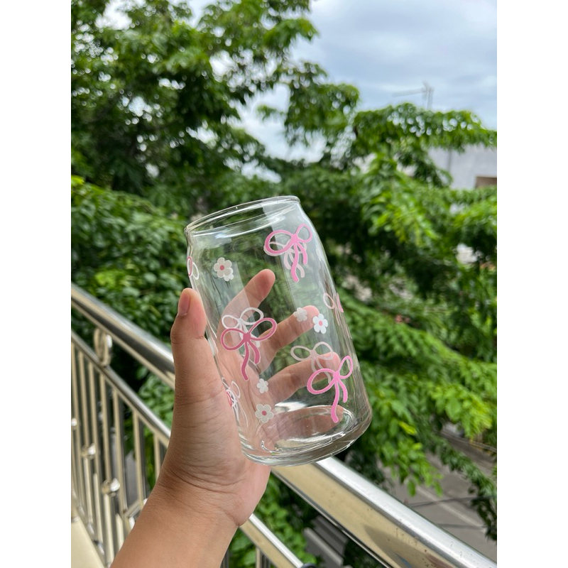 Gelas lucu stiker UV DTF / Gelas Aesthetic/ Gelas custom