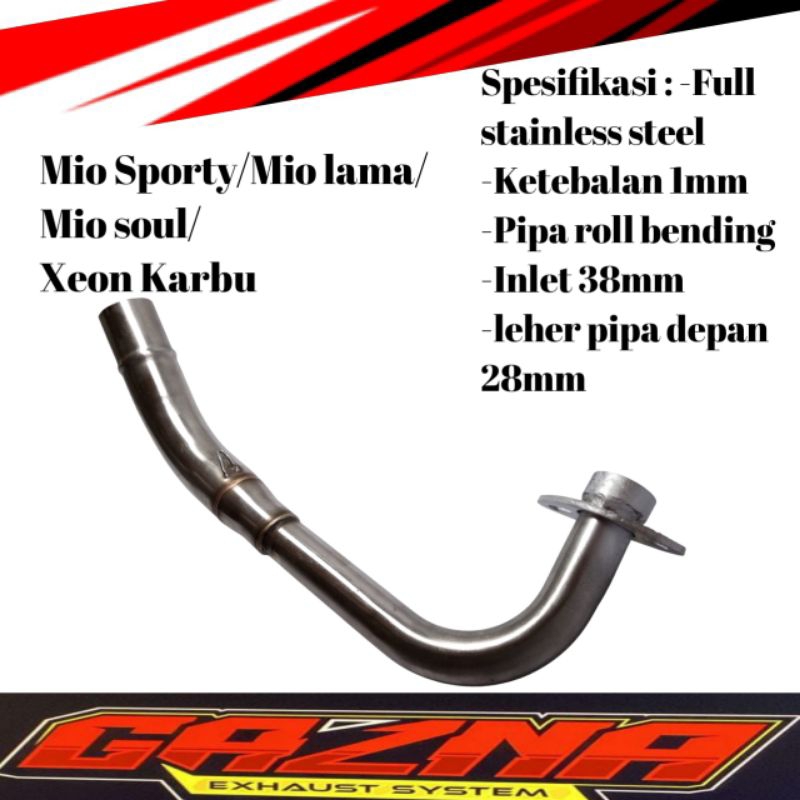 Leheran Knalpot Motor Yamaha Mio Sporty Mio lama Xeon Karbu Mio Soul KARBU full stainless steel lehe