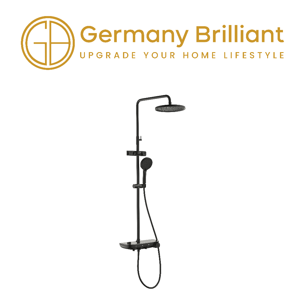 [GBV1888B] Germany Brilliant Luxury Shower Set Black Matte GBV1888B