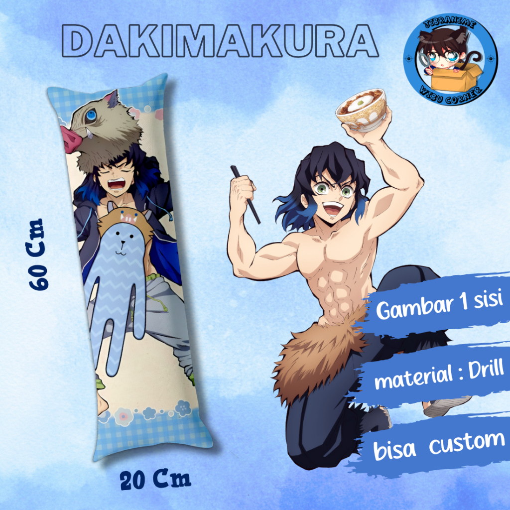 RB dakimakura / guling anime kimetsu no yaiba inosuke demon slayer AST