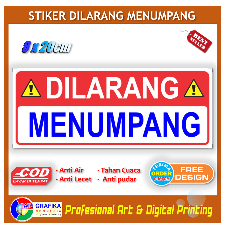 

Stiker dilarang menumpang keamanan kendaraan sticker truk mobil dll