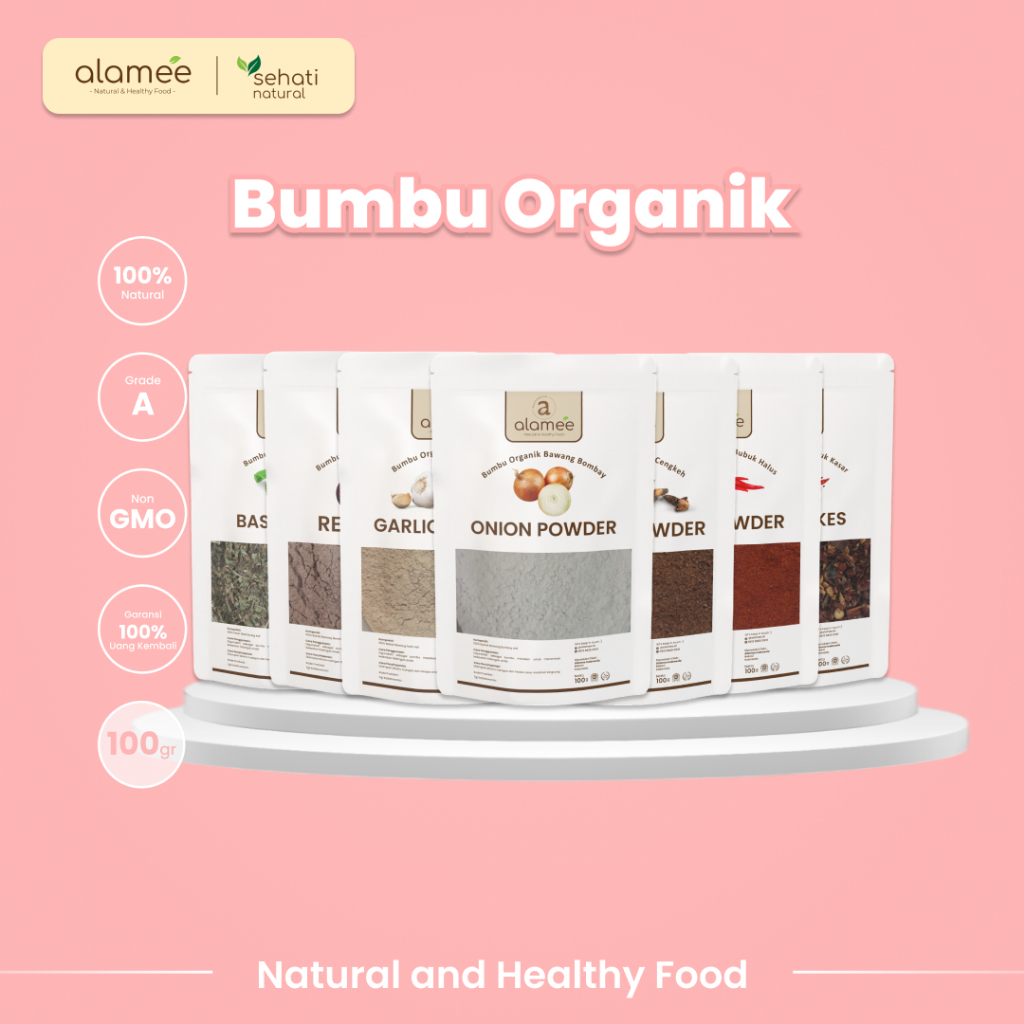 

ALAMEE Bumbu Dapur Bubuk Lengkap 100gr Bawang Putih Bombay Rosemary Oregano Parsley Paprika Cabe