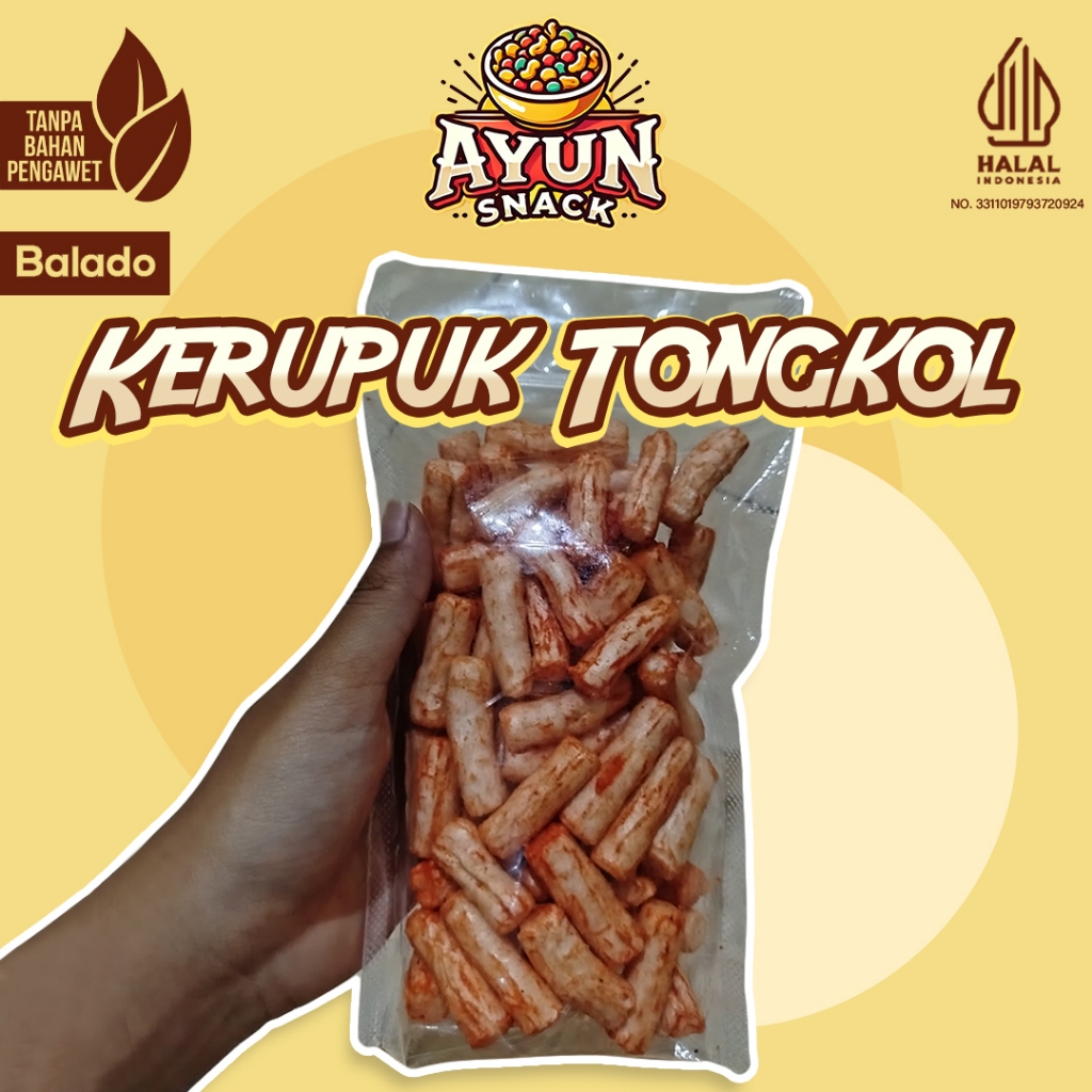 

KERUPUK TONGKOL 250gr , STIK IKAN TONGKOL food cemilan chips snack AYUN SNACK - RASA BALADO