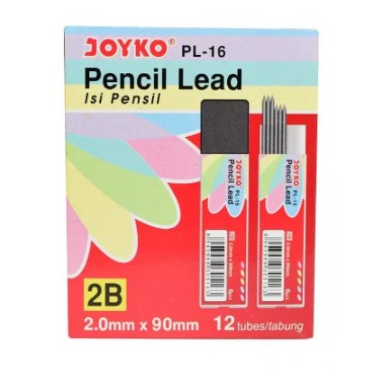 

Pensil Lead / Isi Pensil Mekanik Joyko PL-16 (2.0 mm) 12 Tube