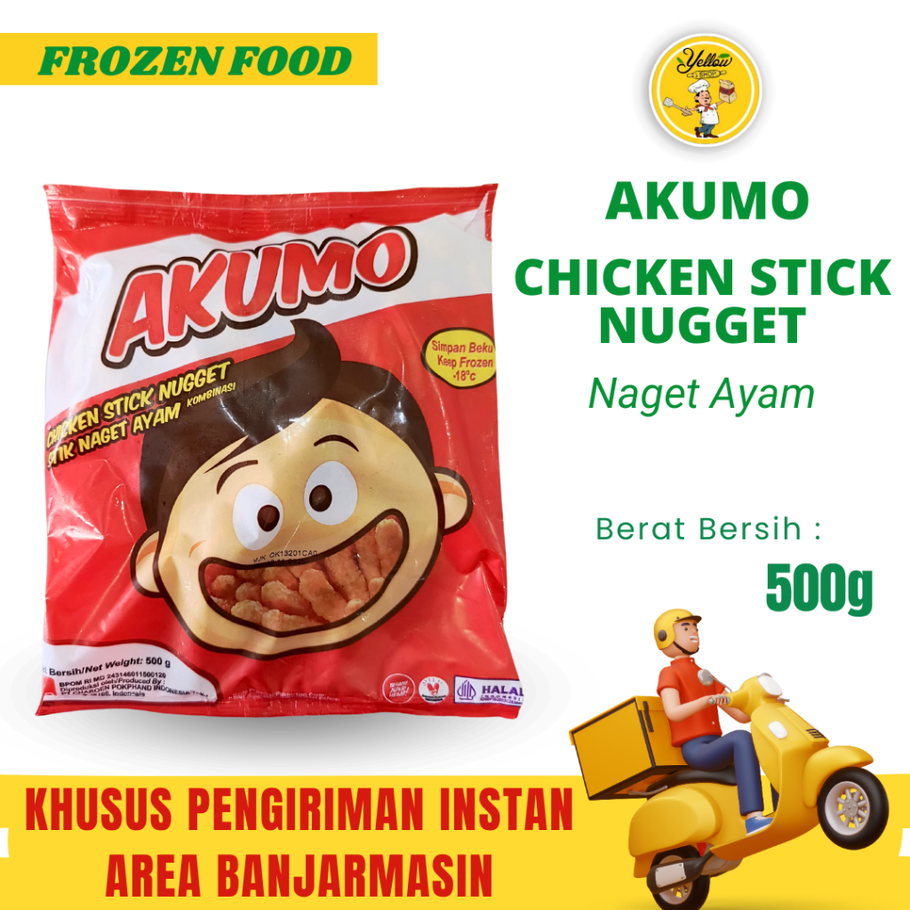 

AKUMO CHICKEN NUGGET STICK 500GR / NAGET AYAM FROZEN FOOD