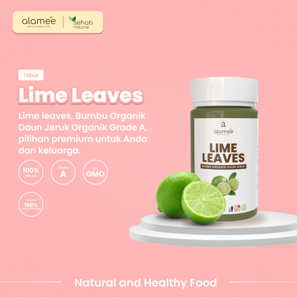 

ALAMEE Daun Jeruk Bubuk Lime Powder Bumbu Dapur Instan Organik Murni Asli Tanpa Campuran 75g