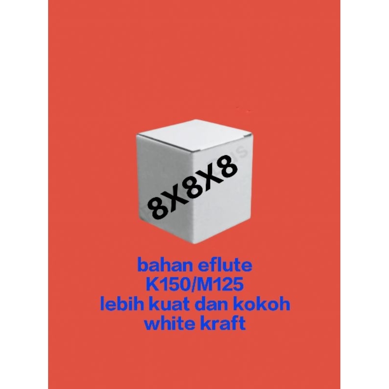 

dus packing DIE CUT WARNA PUTIH 8x8x8 MIN ORDER10PCS
