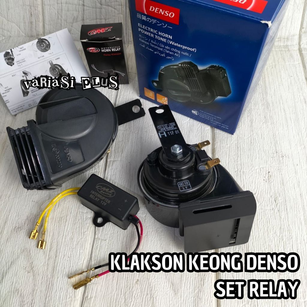 KLAKSON KEONG DENSO GEPENG WATERPROOF TAHAN AIR ORIGINAL MOTOR MOBIL UNIVERSAL
