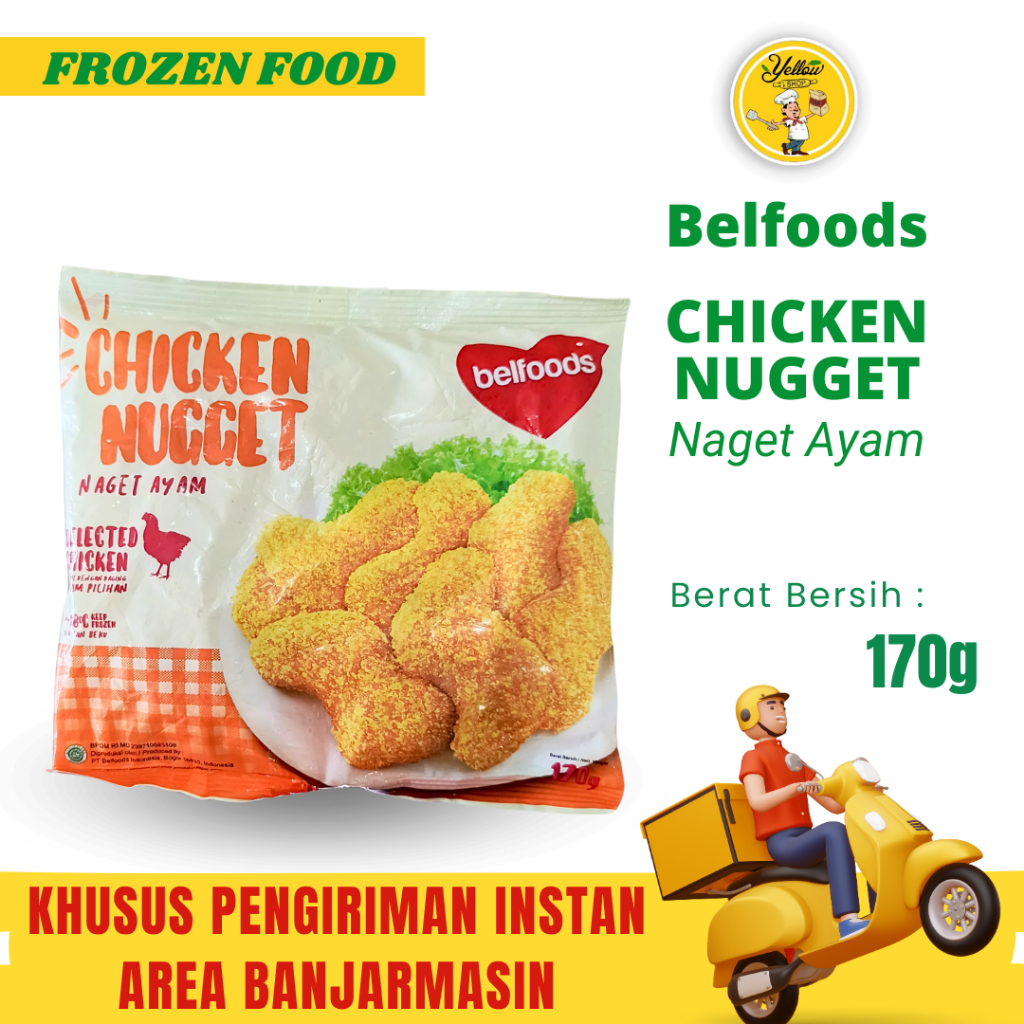 

BELFOODS CHICKEN NUGGET 170GR / NAGET AYAM FROZEN FOOD