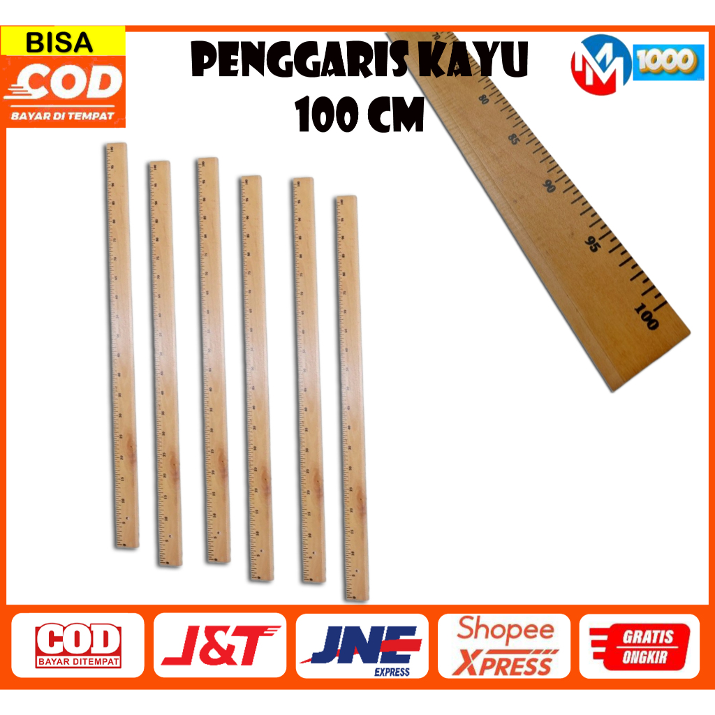 

Penggaris / Mistar kayu 100cm - Penggaris papan tulis - Penggaris Whiteboard