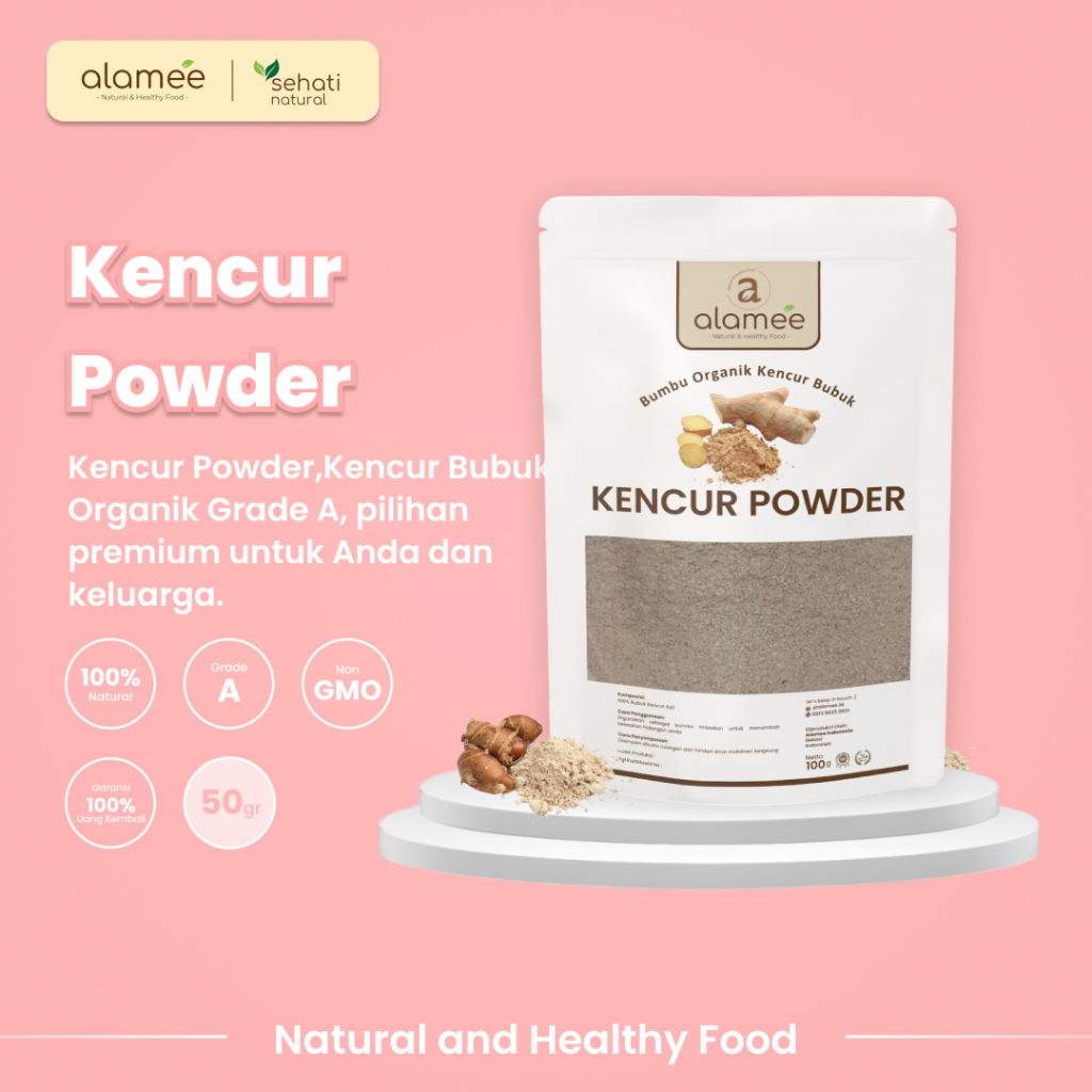 

ALAMEE Kencur Bubuk Bumbu Dapur Organik Murni Asli Tanpa Campuran Seasoning Powder Spice 50g
