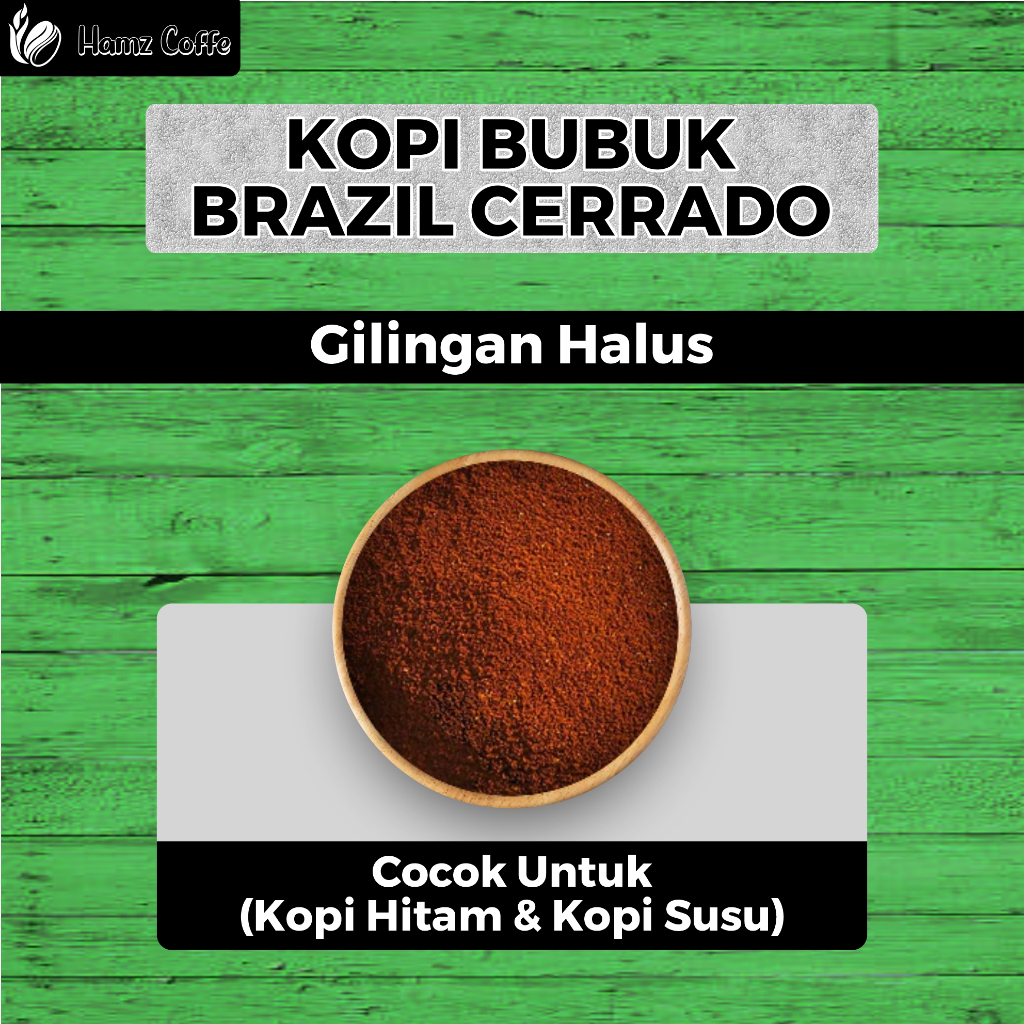 

Hamz Coffee - kopi bubuk brazil cerrado premium siap seduh 200gr