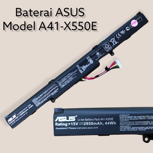 Battery Baterai Asus X450 X450E X450J X450JB X450JF X450JN MODEL (A41-X550E )