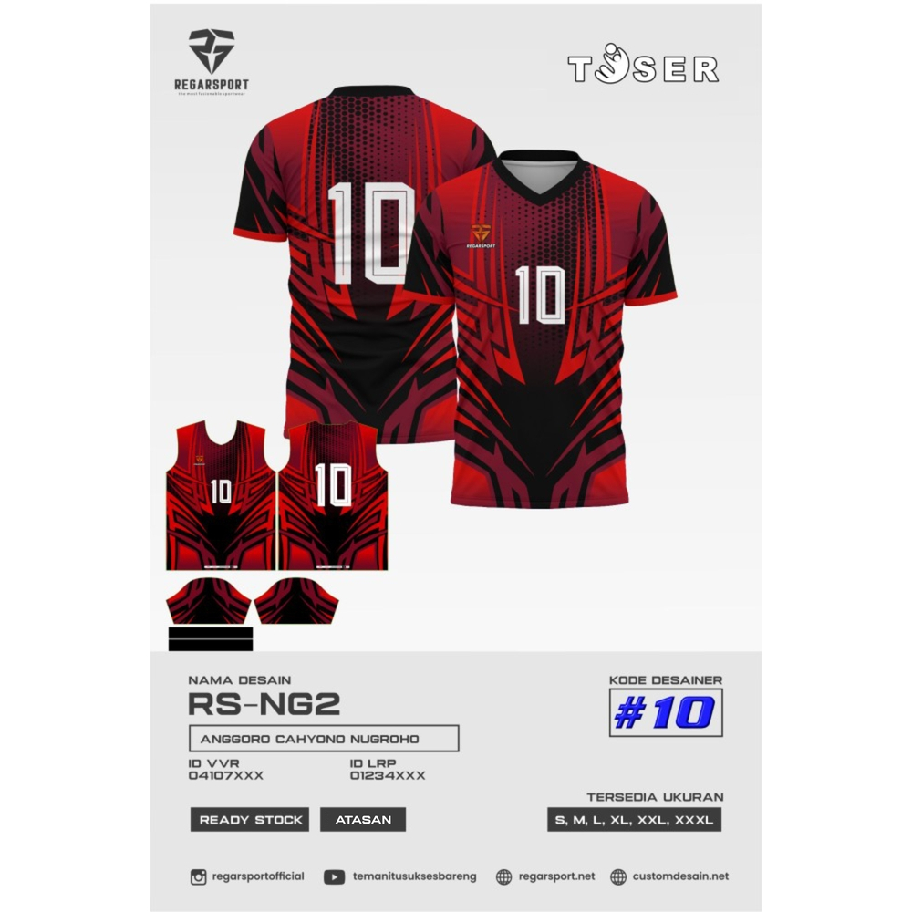 REGARSPORT - 354 Kaos atasan Voli pria