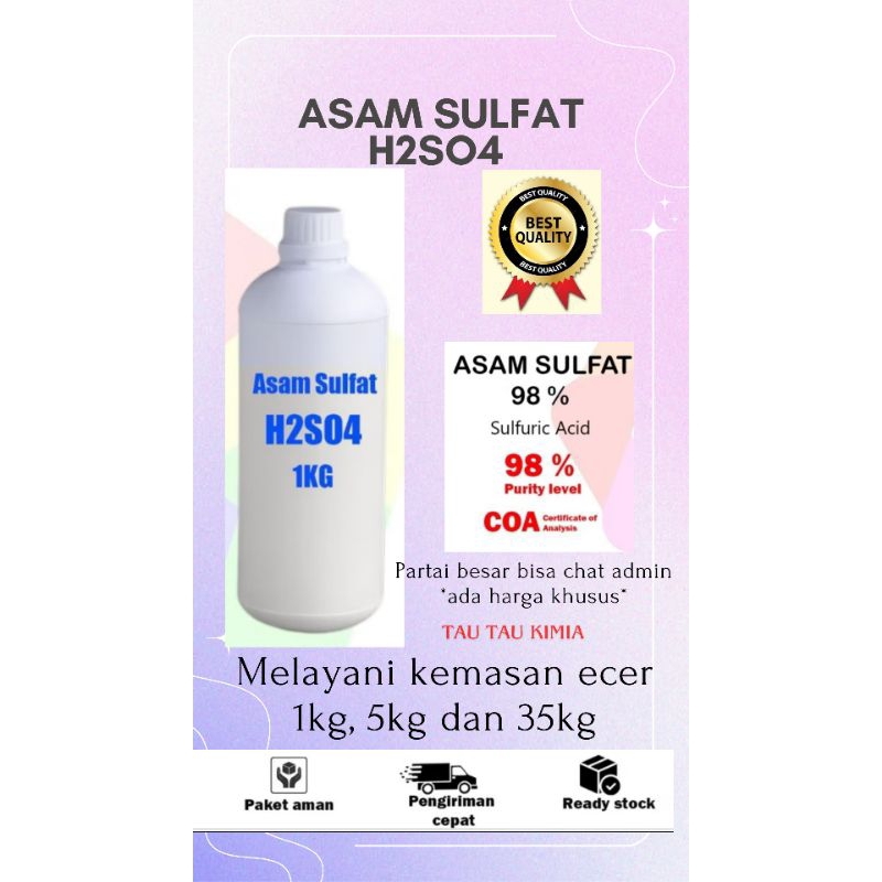 H2SO4 MURNI 1kg extra bublewrap