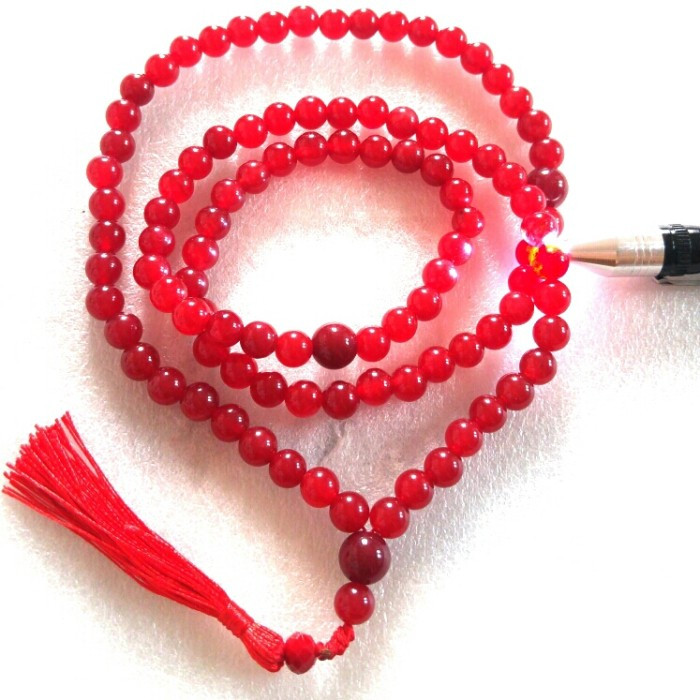 TASBIH BATU GIOK MERAH 8 MM 99 BUTIR