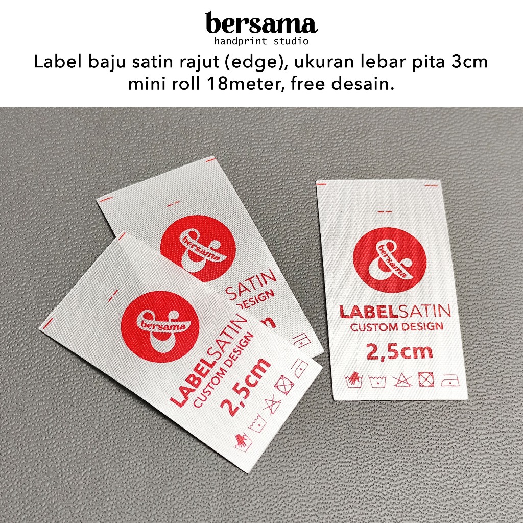 

Label Baju Satin 2,5cm Free Desain Free Hotcut