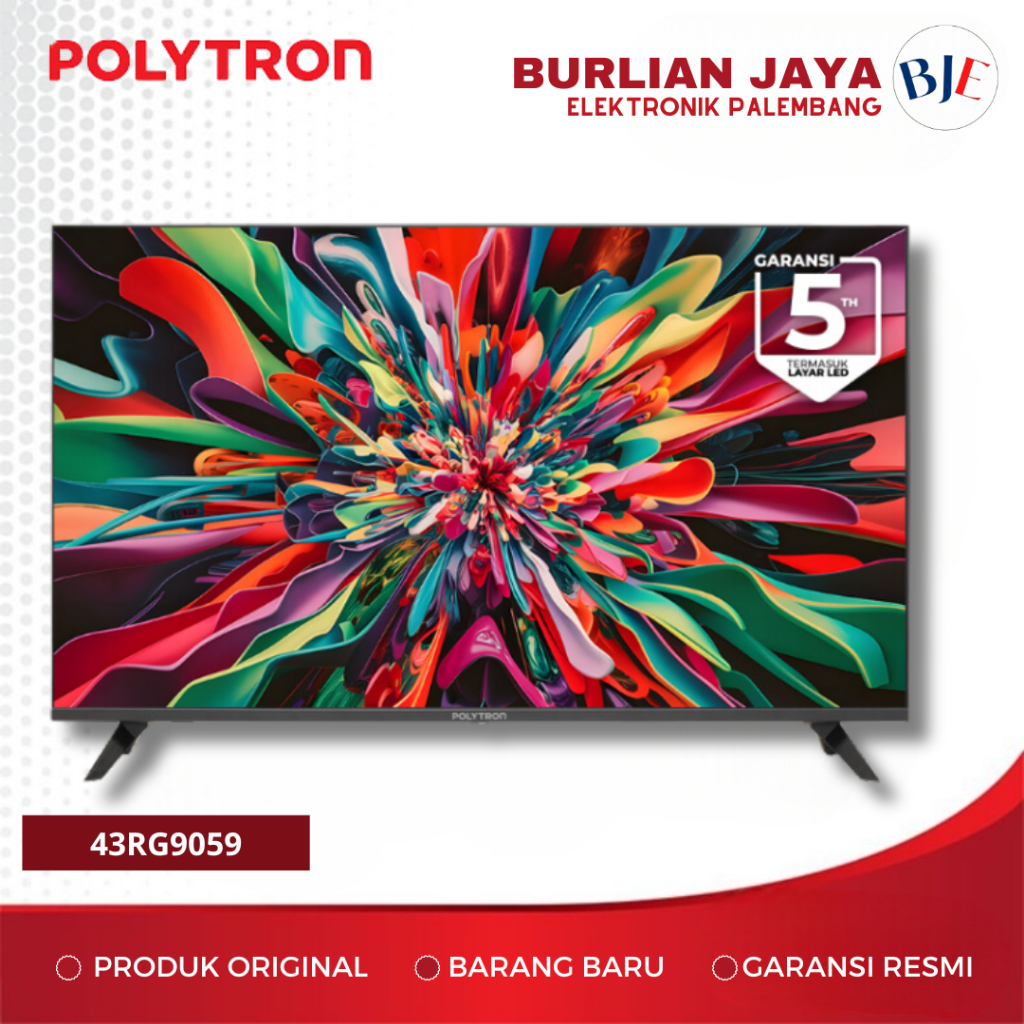 TV 43 INCH POLYTRON 43RG9059 GOOGLE SMART TV LED TV 43" PALEMBANG