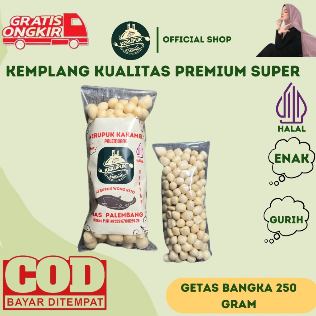 

KERUPUK KAKAMEL - GETAS BANGKA PREMIUM SUPER ISI 250GR PERBUNGKUS
