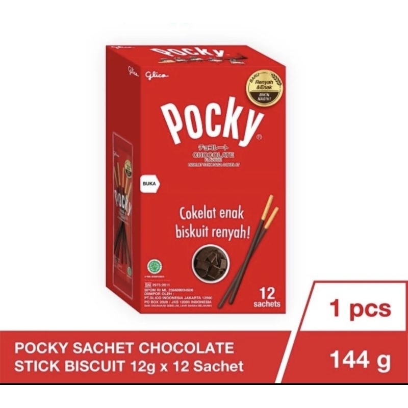 

POCKY (BESAR)STICK SACHET 1 BOX ISI 12 SACHET