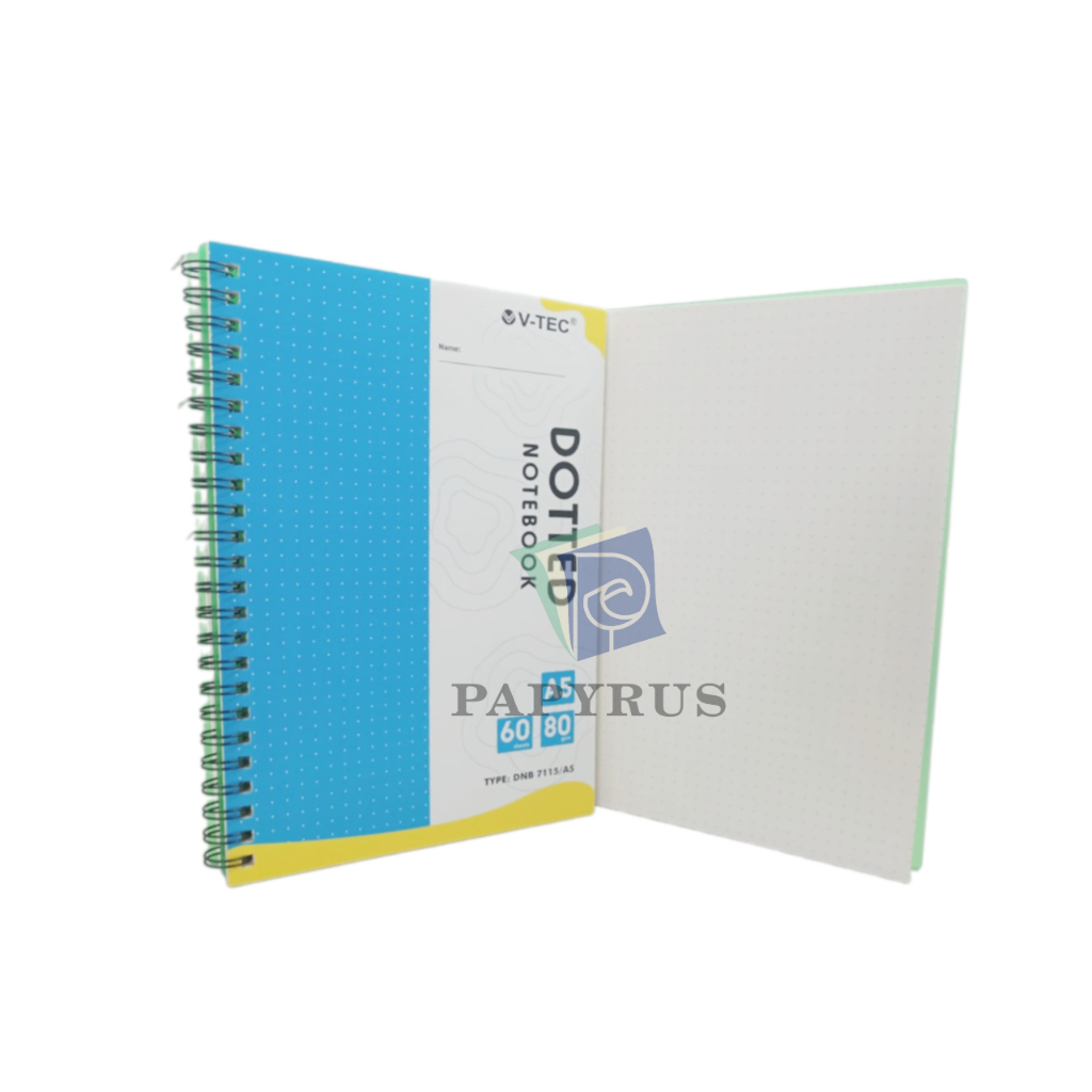 

BUKU CATATAN / NOTE BOOK SPIRAL / NOTE BOOK A5 SPIRAL V-TEC DOTTED 7115