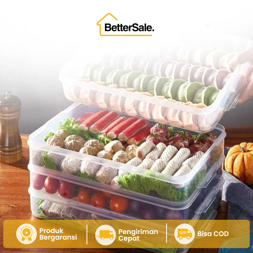 Kotak Kontainer Makanan Kulkas / Tempat Penyimpanan Kulkas / Kotak Penyimpanan Makanan Sayur