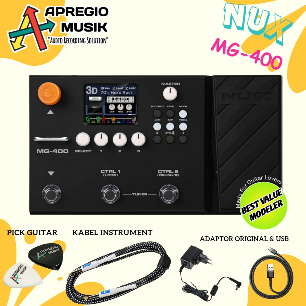 NUX MG400 MG 400 MG-400 Modelling Guitar Bass Effect Processor