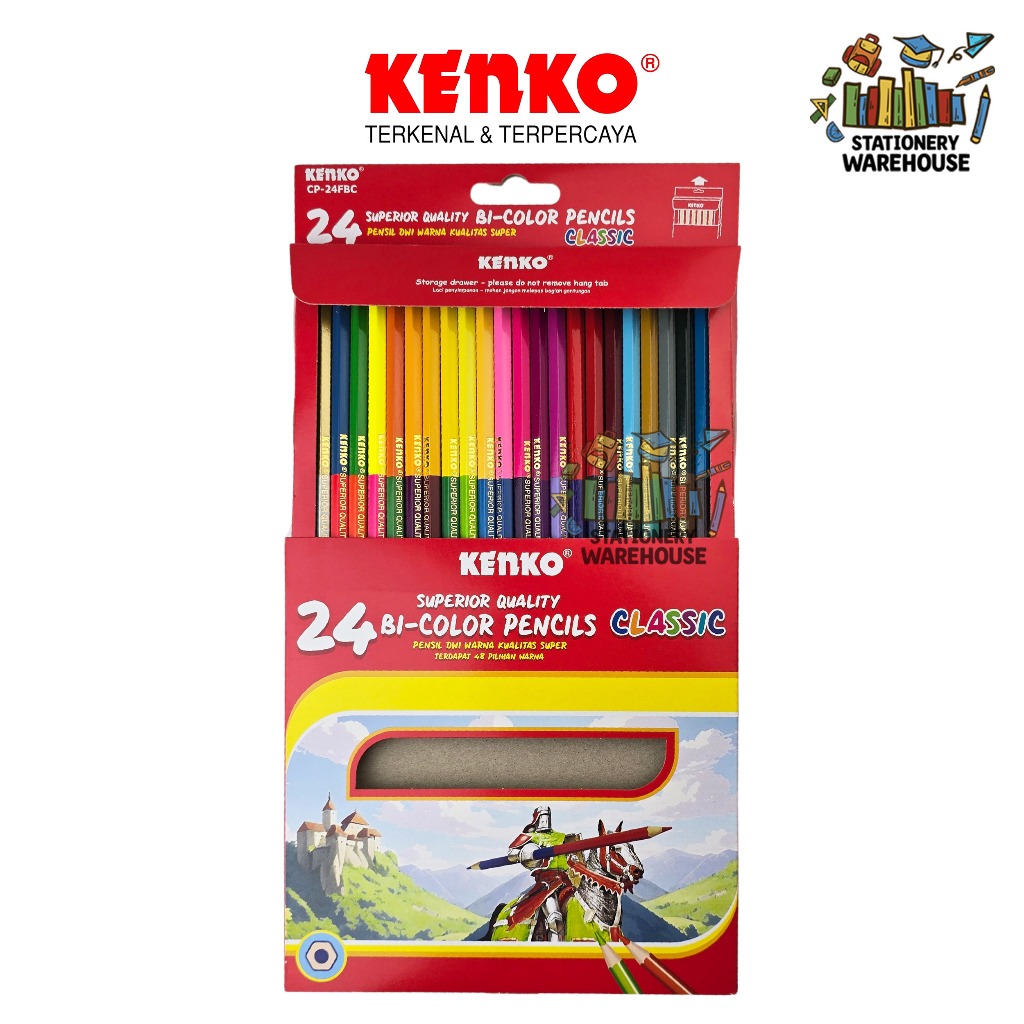 

Pensil Warna KENKO 24 warna Bi-color CP-24FBC ( 48 warna dengan 2 sisi ) Color Pensil