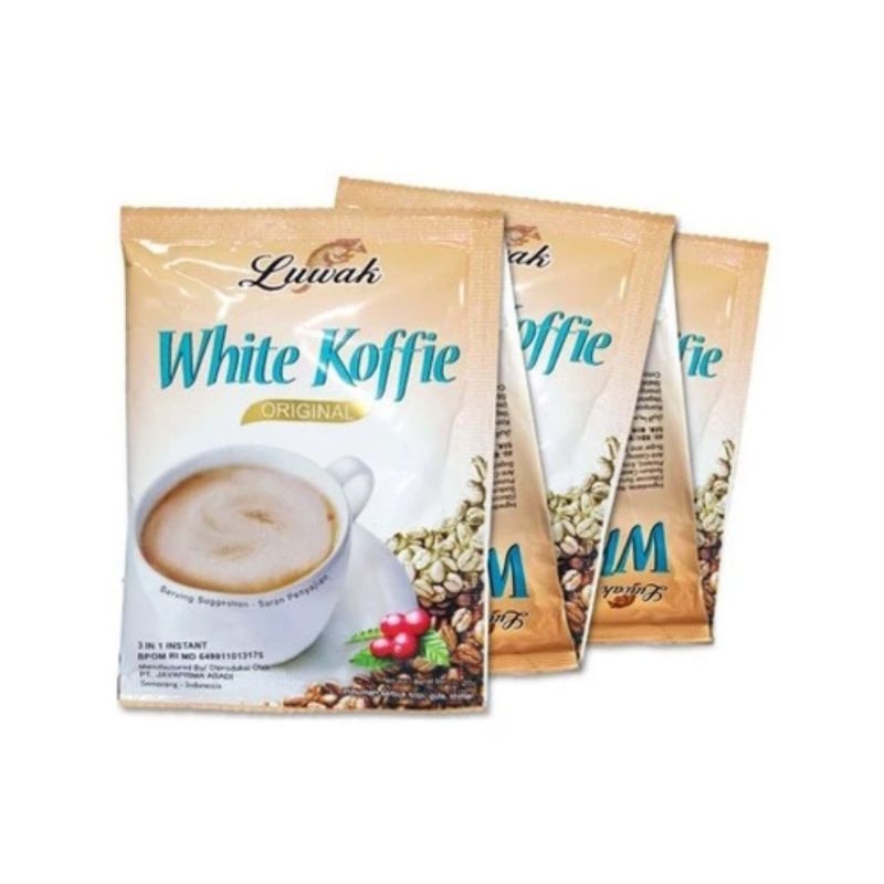 

Luwak White Coffee 1 renceng isi 10 sachet