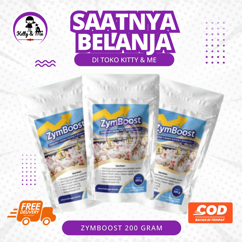 ZYMBOOST 200 GRAM - Multienzyme, Asam Amino dan Probiotik Untuk Ayam Broiler