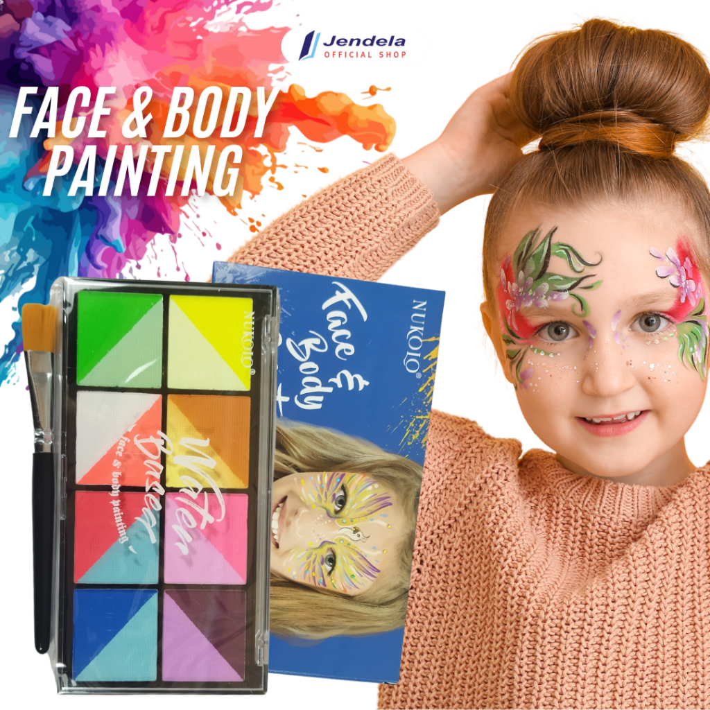 

Face & Body Paint Nukolo 16 Warna Face Body Painting Kit For Kids Cat Lukis Wajah Pallete Free Kuas Art Make Up Aesthetic Untuk Anak Dewasa ATK