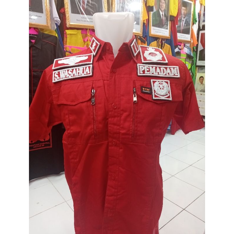 SERAGAM /KEMEJA DAMKAR BORDIR TIMBUL