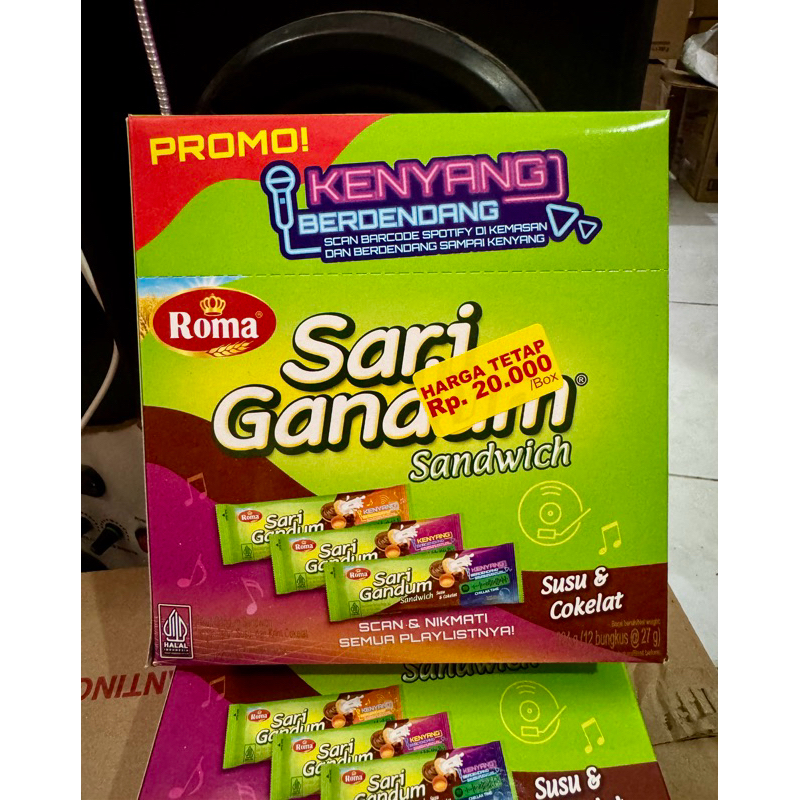 

Roma sari gandum per box isi 12 pcs x 27gr