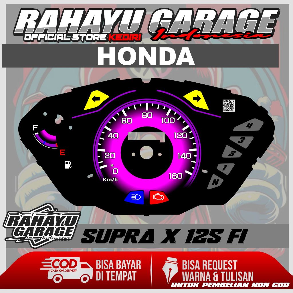 PAPAN SPEEDOMETER CUSTOM HONDA SUPRA X 125 FI