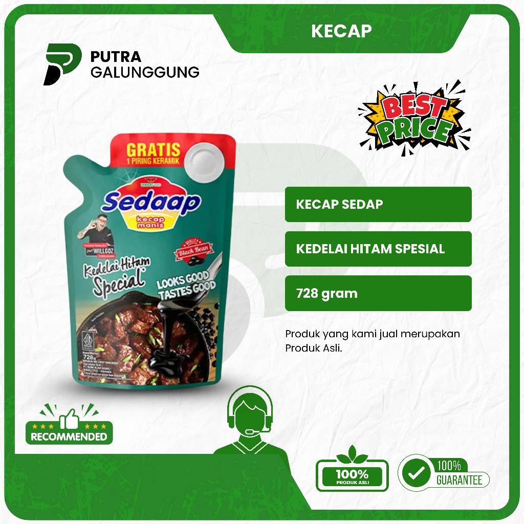 

Kecap Sedap Kedelai Hitam Special 728g Murah