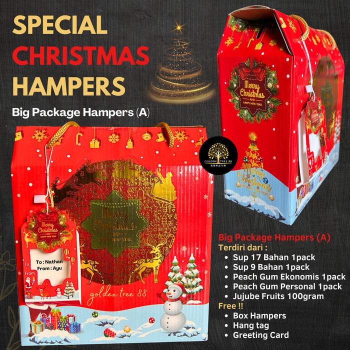

Special Big Hampers Christmas Parcel Rempah Ciakpo & Dessert Sehat Fresh Langsung Kirim