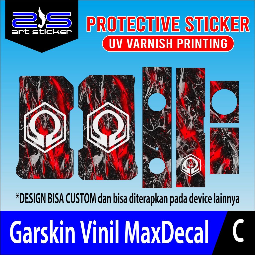 

StikerMVV2 UV Varnish Printing Red Black