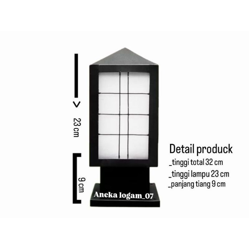 lampu taman pilar pagar minimalis