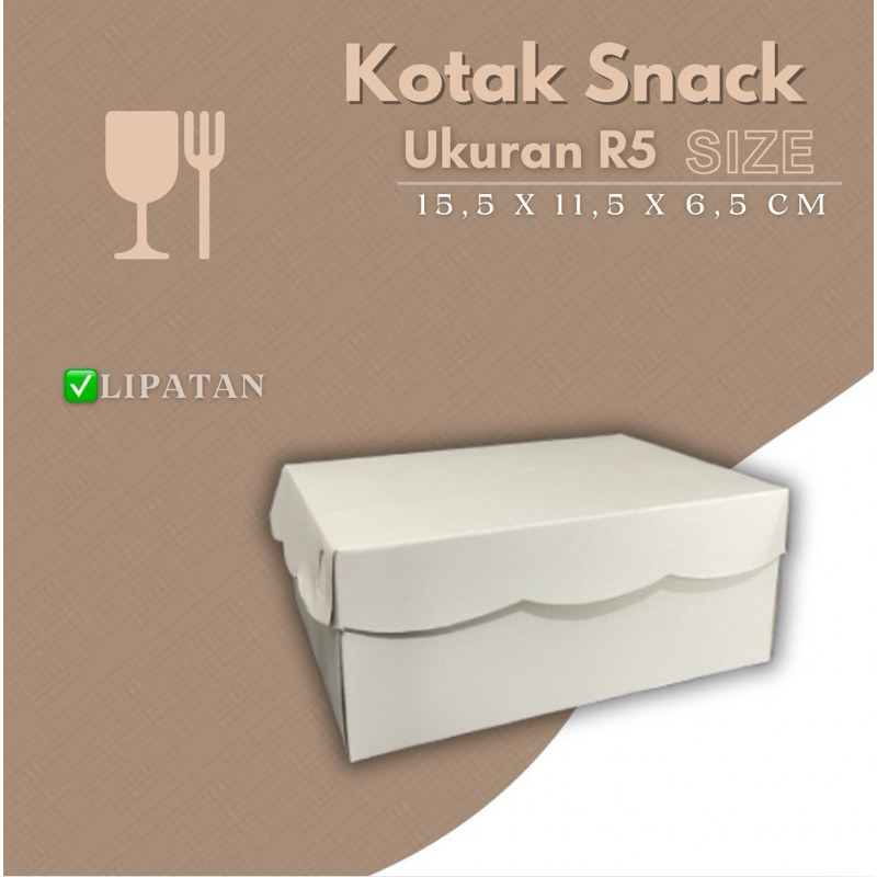 

Kotak Snack Putih - Snack Box R5 Duplek - Kotak Snack - Kotak Kue - Kotak Snack