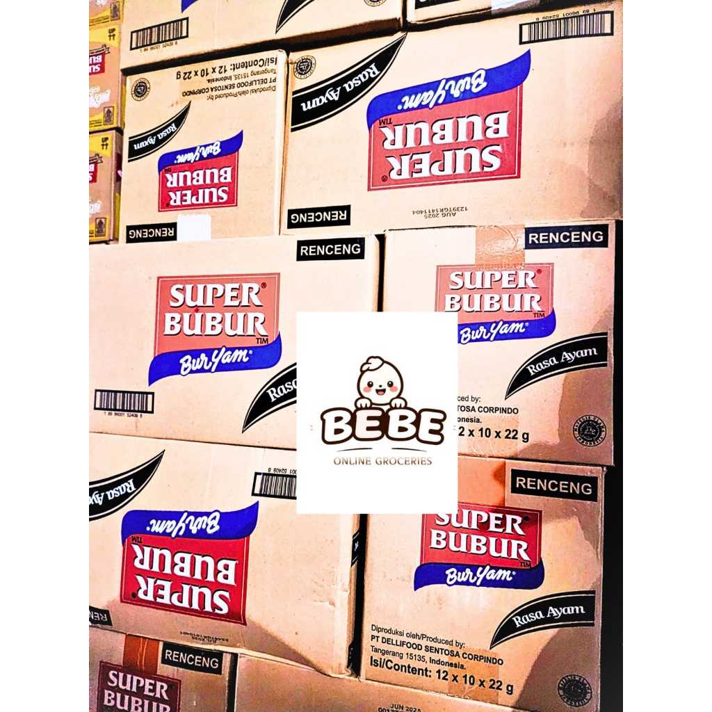 SUPER BUBUR BURYAM RENCENG PER KARTON ISI 12 RENCENG @22GR / BURYAM RENCENG 1 DUS ( ISI 12 RENCENG)