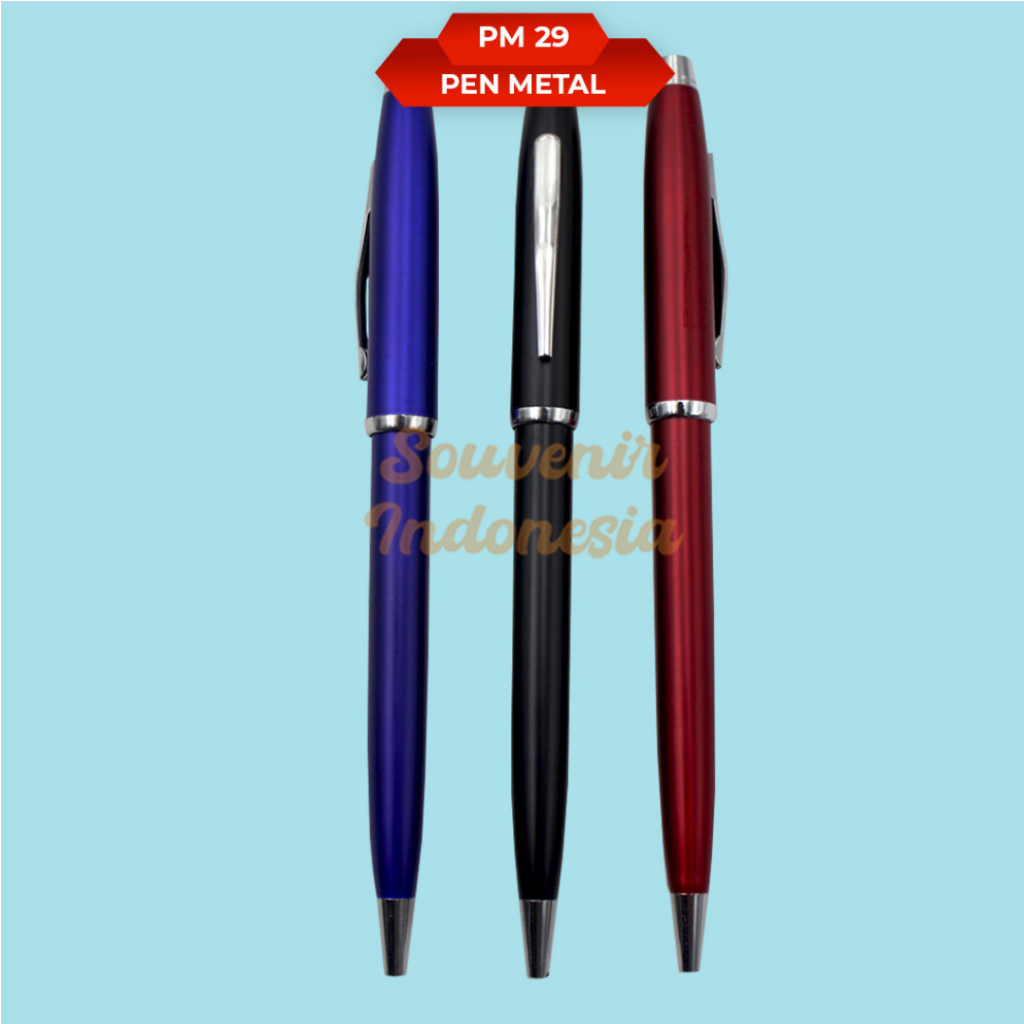 

Pen Metal Pulpen Stainless Bisa Custom Logo/Nama PM 29